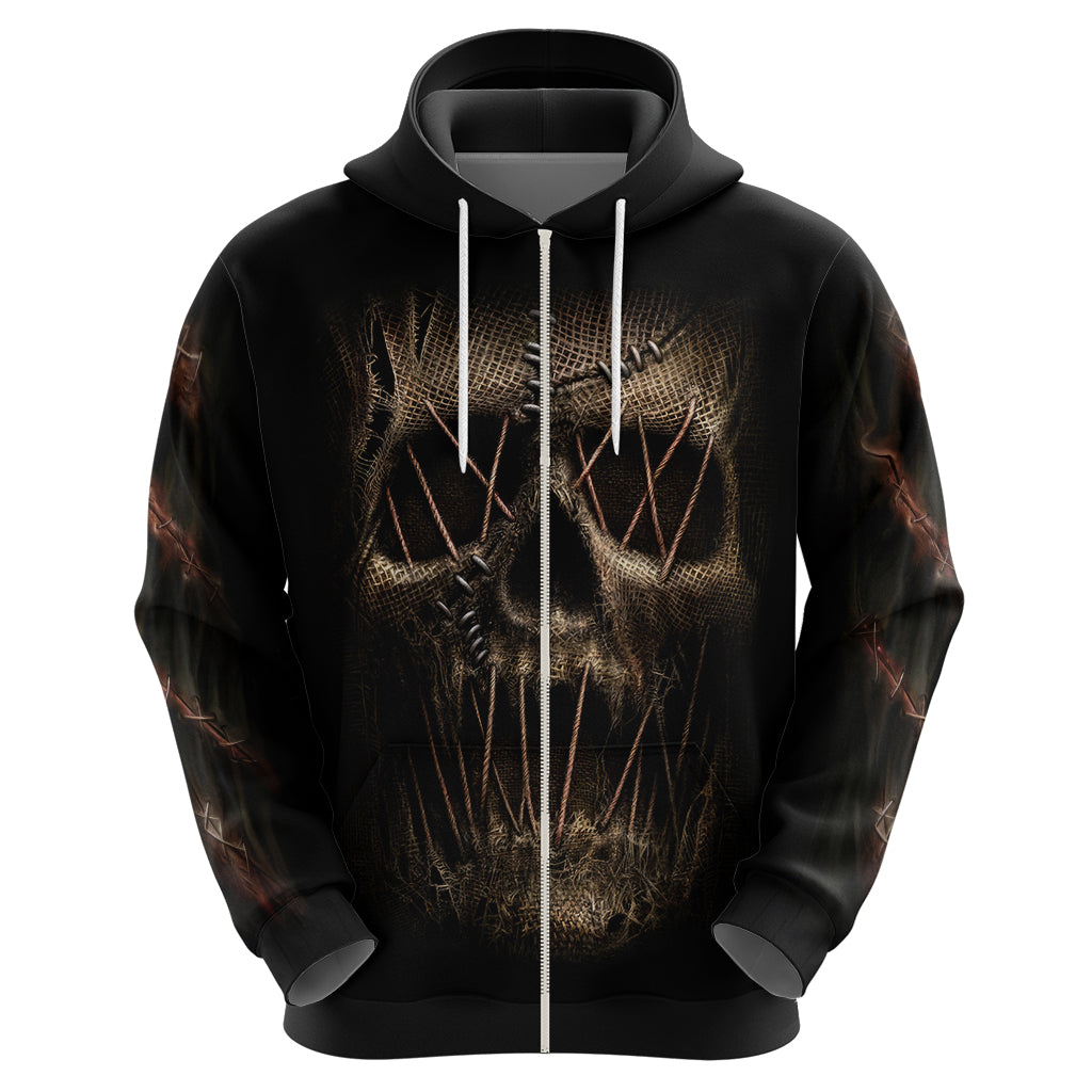 Skull Hoodie Mummy Face Inside DT01