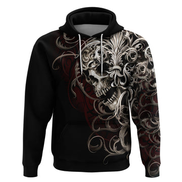 Skull Hoodie Silver Warrior Royal DT01