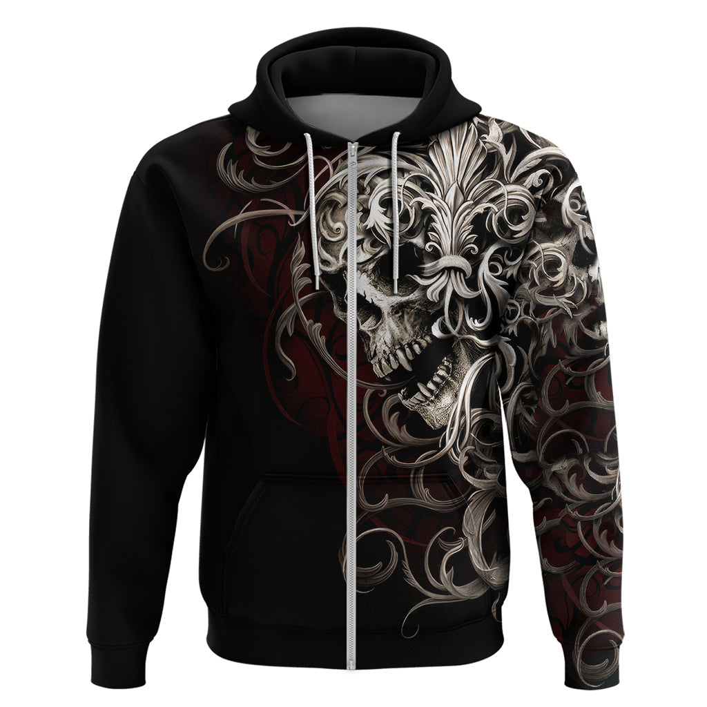 Skull Hoodie Silver Warrior Royal DT01