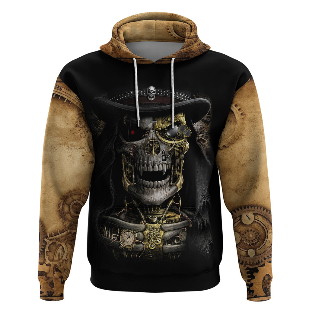 Skull Hoodie Golden Skull Steampunk DT01