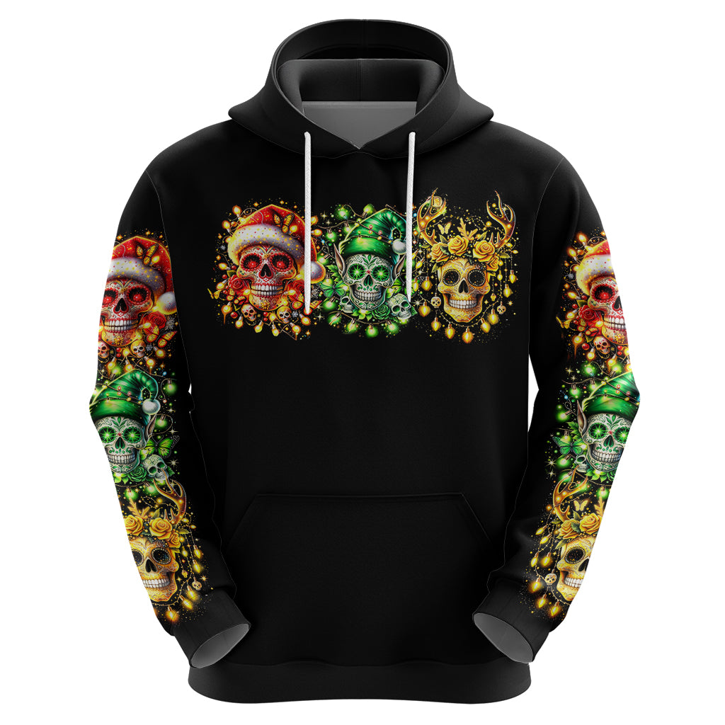 Sugar Skull Santa Hoodie Sugar Skull Ho Ho Ho DT01
