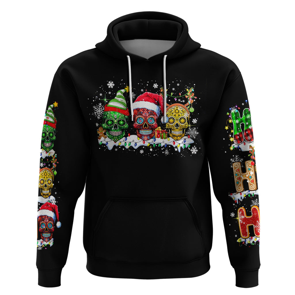 Skeleton Santa Claus Hoodie Sugar Santa Claus Ho Ho Ho DT01