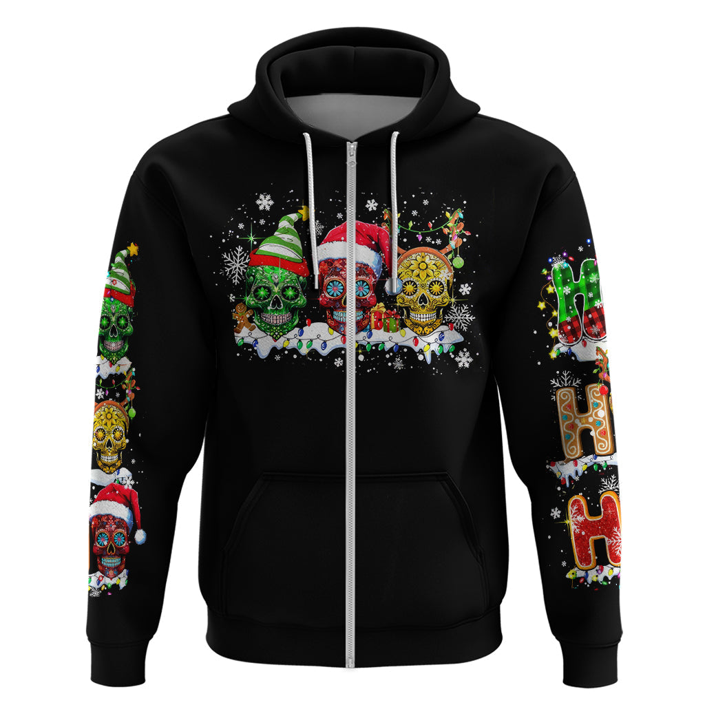Skeleton Santa Claus Hoodie Sugar Santa Claus Ho Ho Ho DT01