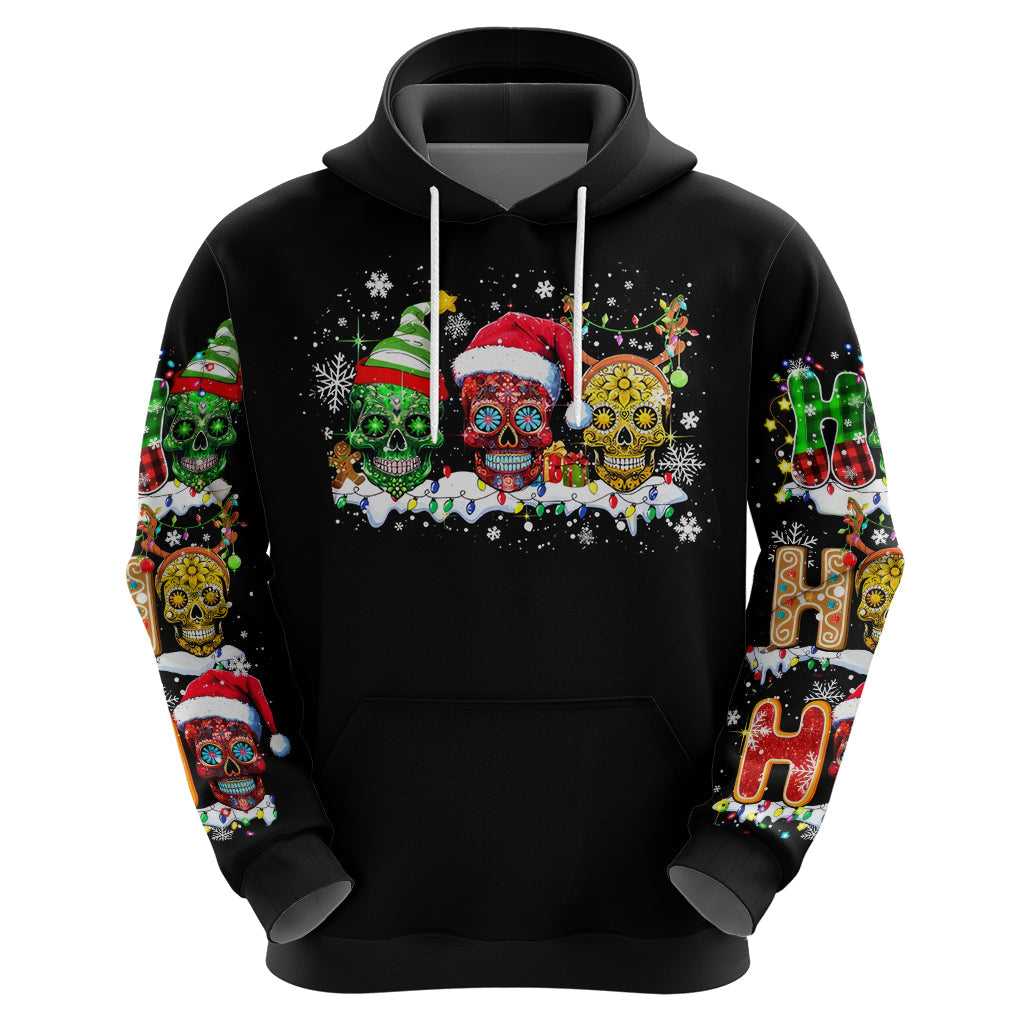 Skeleton Santa Claus Hoodie Sugar Santa Claus Ho Ho Ho DT01