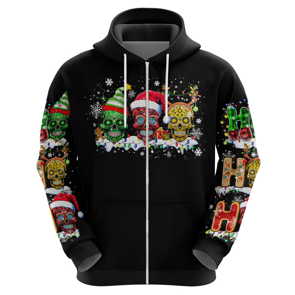 Skeleton Santa Claus Hoodie Sugar Santa Claus Ho Ho Ho DT01