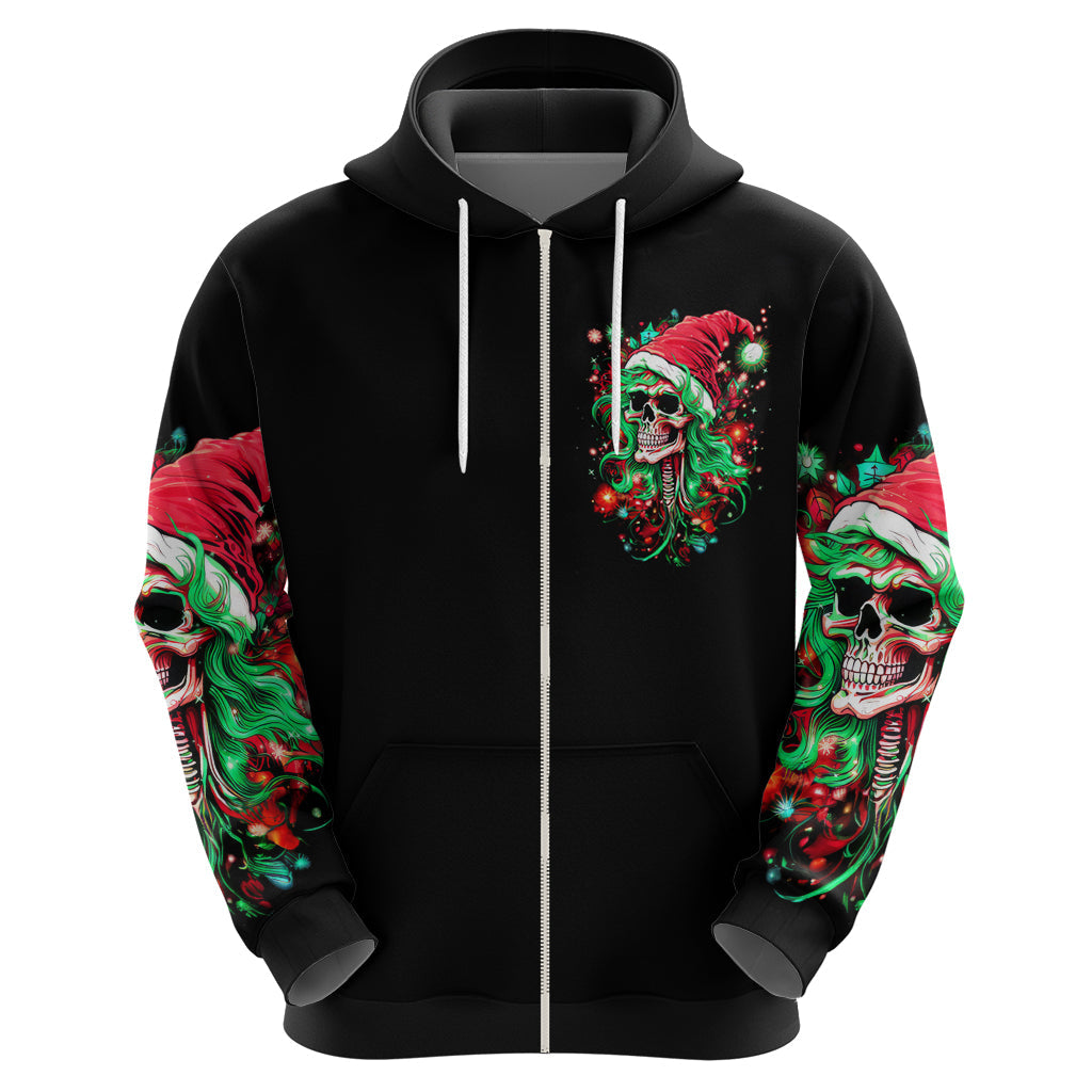 Skull Santa Girl Hoodie Is This Jolly Enough DT01