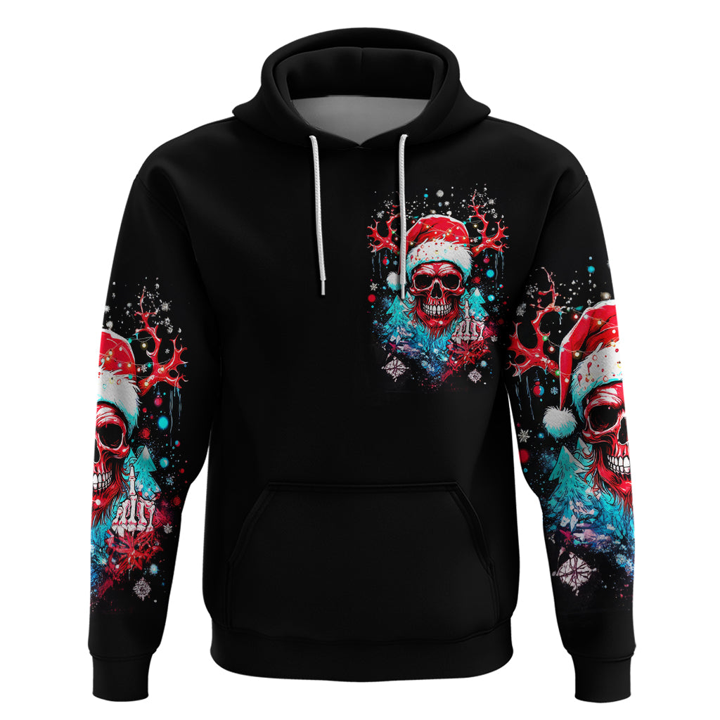 Skull Santa Claus Hoodie It's Beginning To Look A Lot Like Fuck This DT01