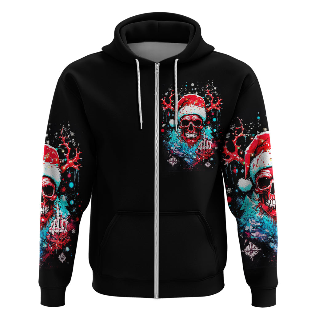 Skull Santa Claus Hoodie It's Beginning To Look A Lot Like Fuck This DT01
