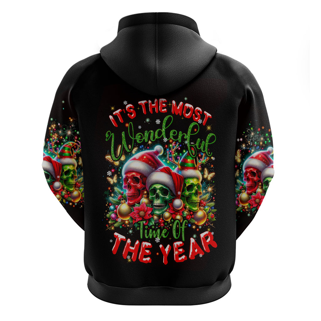 Skull Santa Claus Hoodie It's The Most Time Of The Year DT01