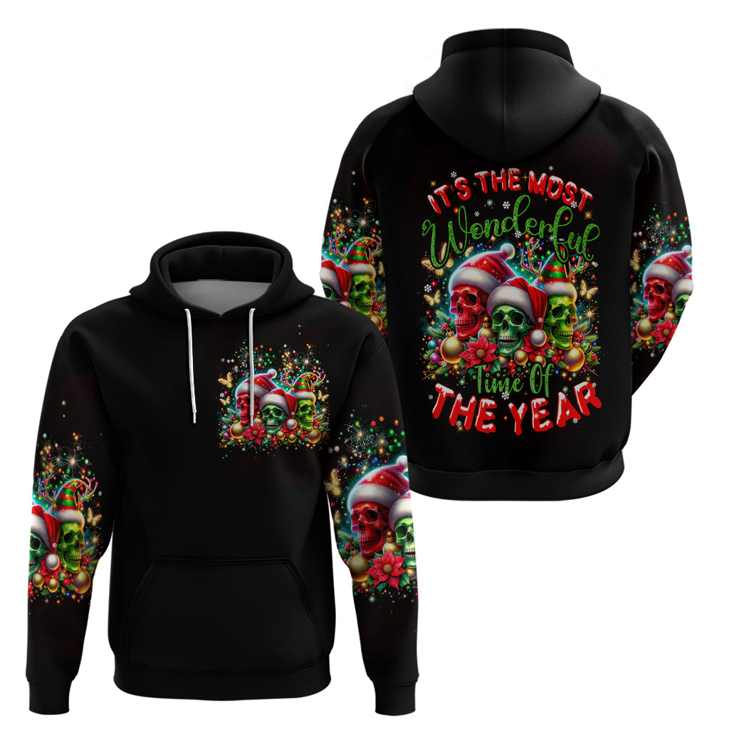Skull Santa Claus Hoodie It's The Most Time Of The Year DT01