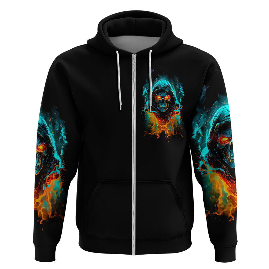 Flame Skull Hoodie Never Mistake My Kindness For Weakness The Beast In Me Is Sleeping Noe Dead DT01