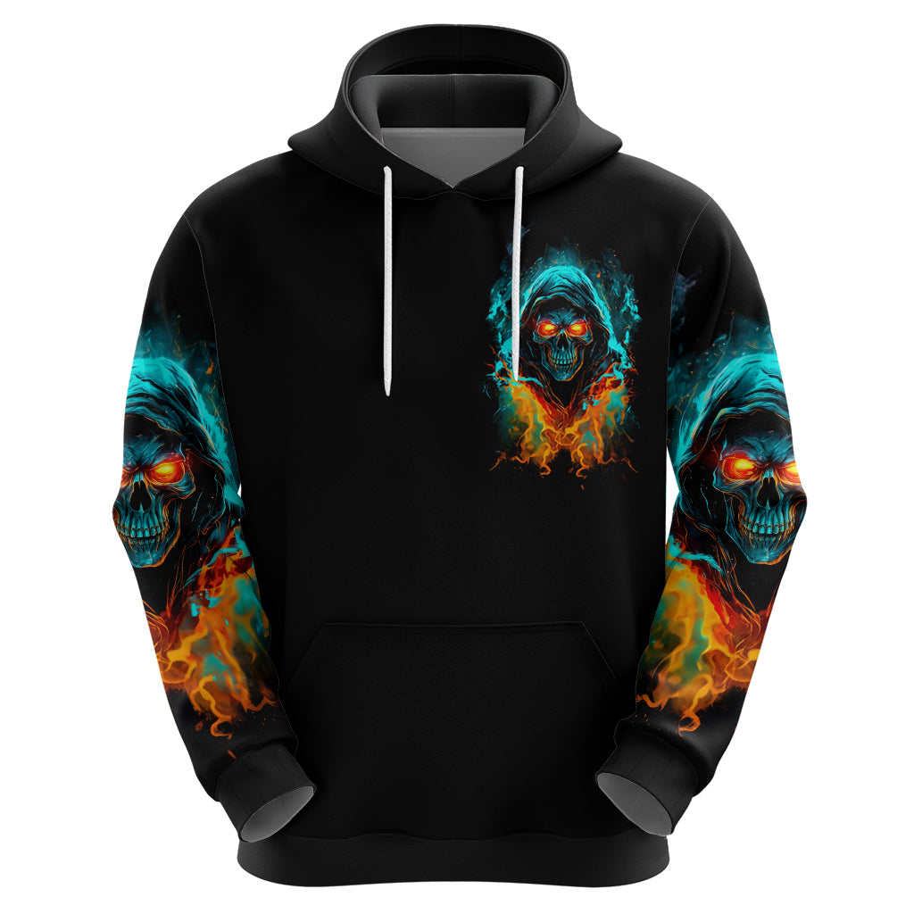 Flame Skull Hoodie Never Mistake My Kindness For Weakness The Beast In Me Is Sleeping Noe Dead DT01