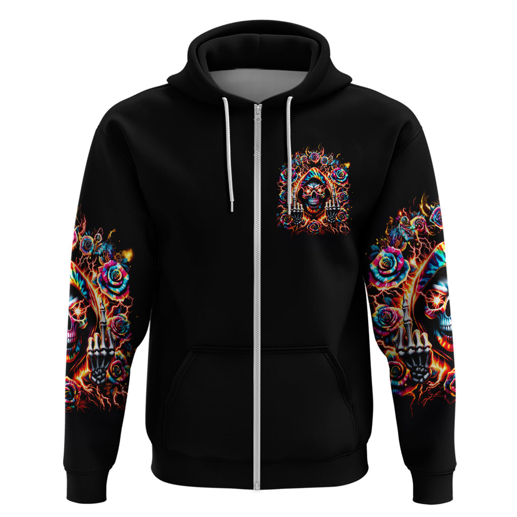 Flower Skull Hoodie One Day Say Fuck Itt All And Let My Demons Out DT01