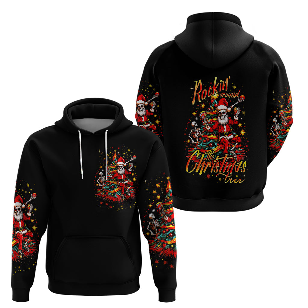 Skeleton Santa Claus Hoodie Rockin' Around The Christmas Tree DT01