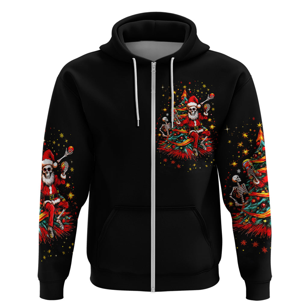Skeleton Santa Claus Hoodie Rockin' Around The Christmas Tree DT01