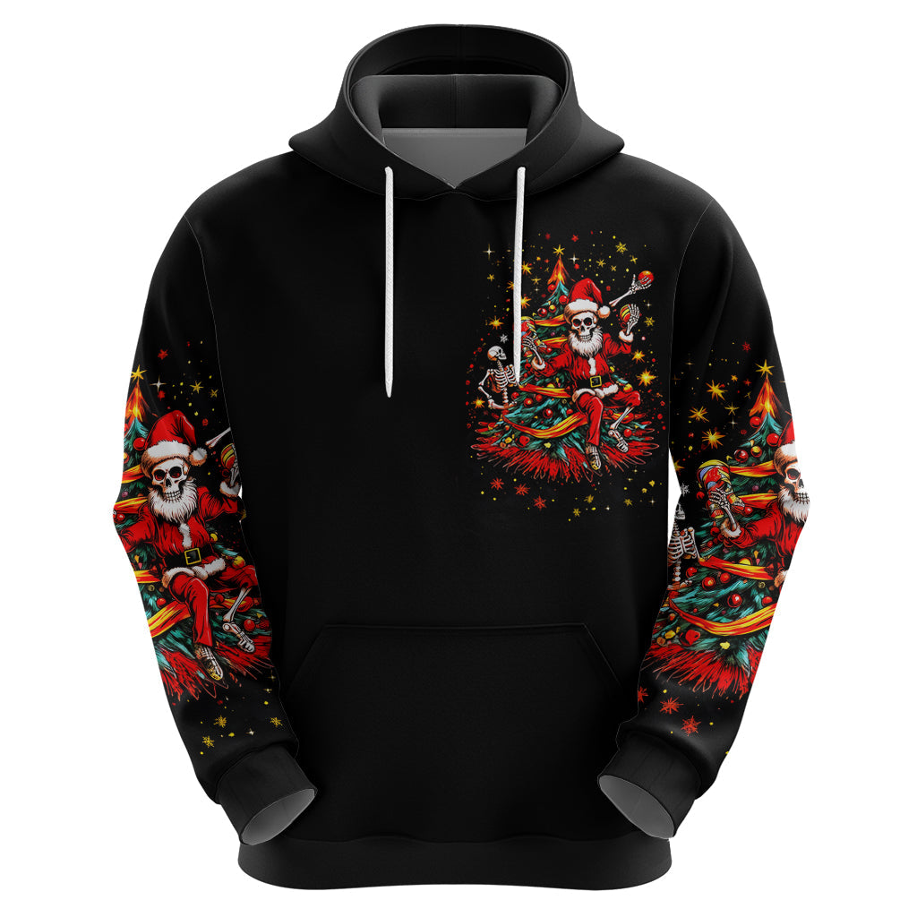 Skeleton Santa Claus Hoodie Rockin' Around The Christmas Tree DT01