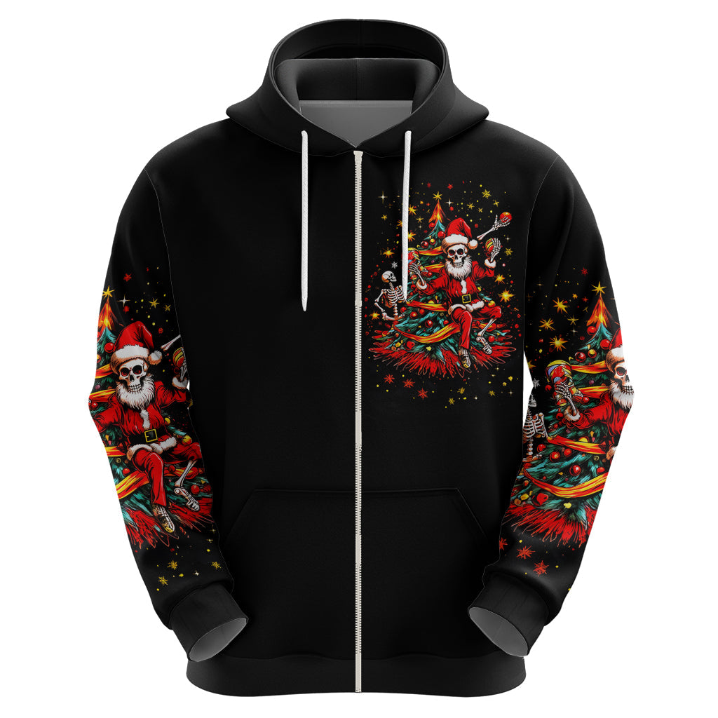 Skeleton Santa Claus Hoodie Rockin' Around The Christmas Tree DT01