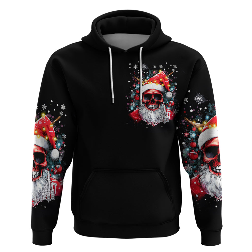 Skeleton Santa Claus Hoodie Merry Christmas Bitches DT01