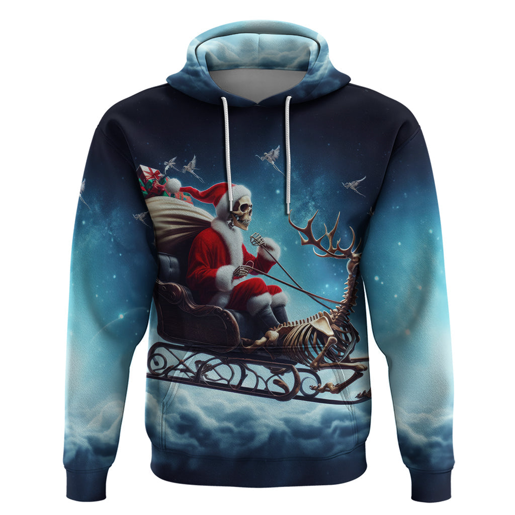 Skeleton Santa Claus Hoodie Santa Claus Is Coming To Town DT01