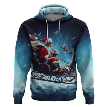 Skeleton Santa Claus Hoodie Santa Claus Is Coming To Town DT01