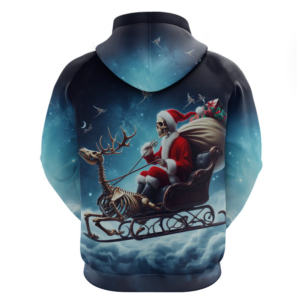 Skeleton Santa Claus Hoodie Santa Claus Is Coming To Town DT01