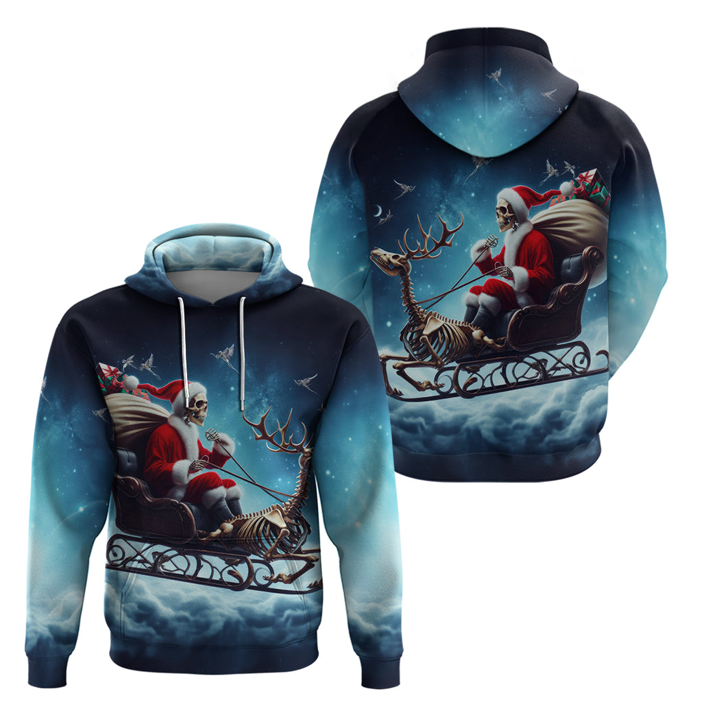 Skeleton Santa Claus Hoodie Santa Claus Is Coming To Town DT01