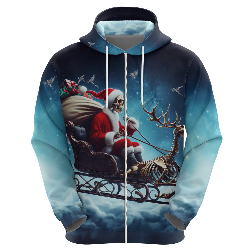 Skeleton Santa Claus Hoodie Santa Claus Is Coming To Town DT01