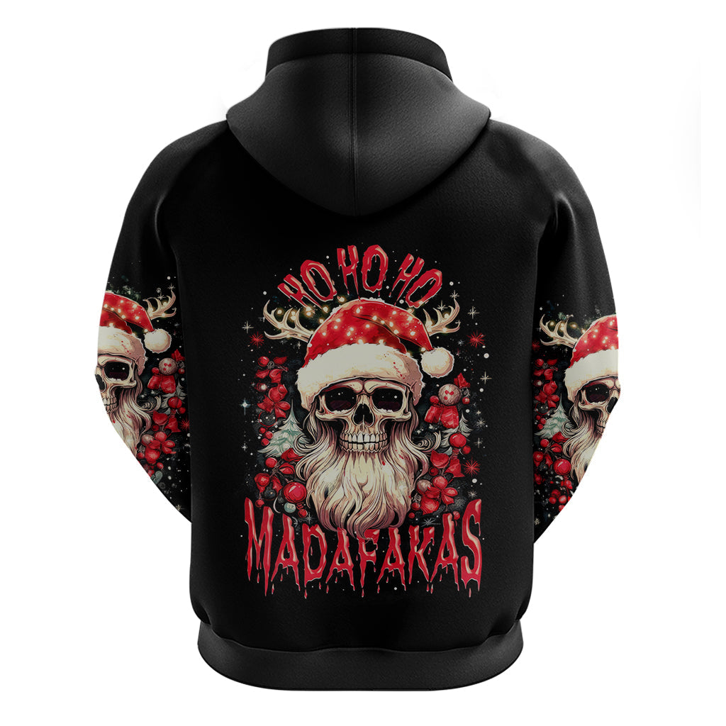 Skull Santa Claus Hoodie Ho Ho Ho Madafakas DT01