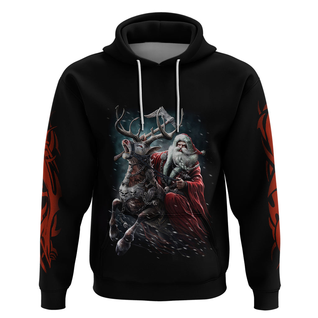Viking Santa Claus Hoodie Vahalla Santa Clau Coming DT01