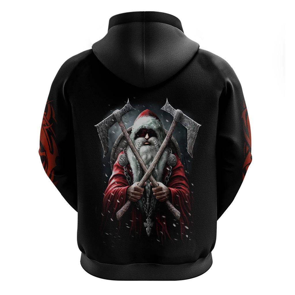 Viking Santa Claus Hoodie Vahalla Santa Clau Coming DT01
