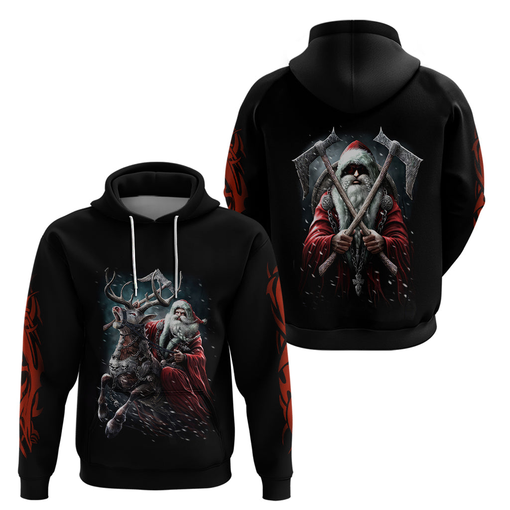 Viking Santa Claus Hoodie Vahalla Santa Clau Coming DT01
