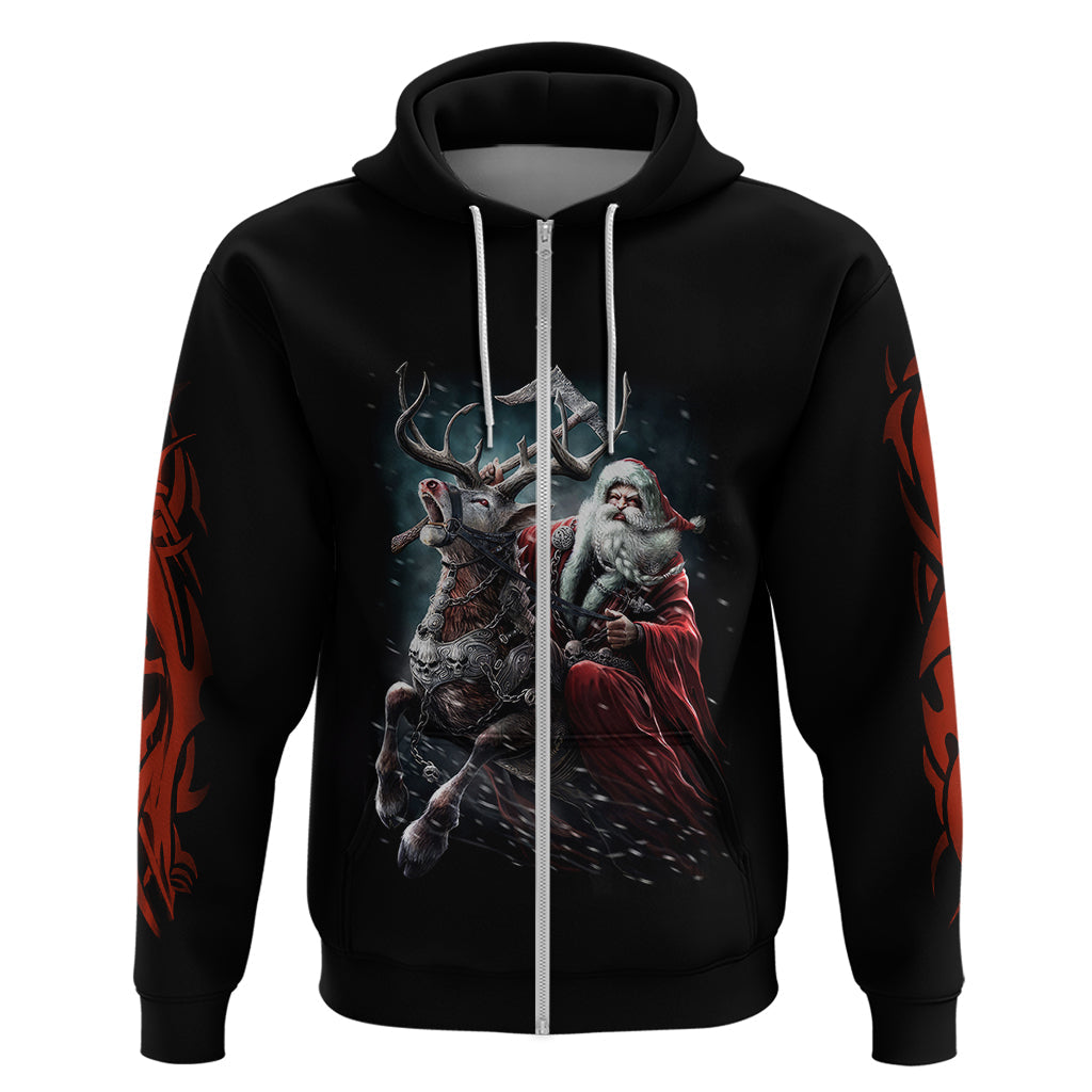 Viking Santa Claus Hoodie Vahalla Santa Clau Coming DT01