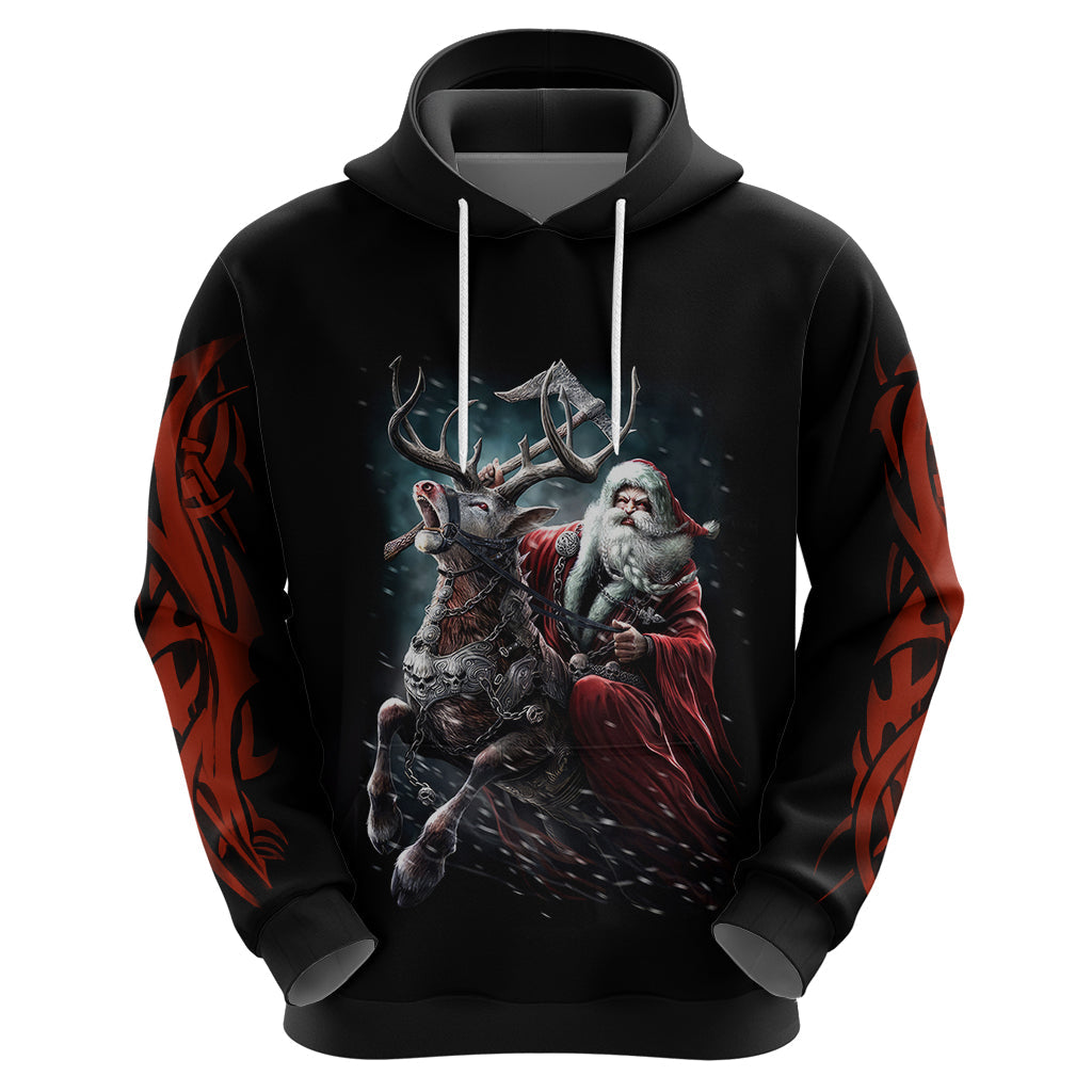 Viking Santa Claus Hoodie Vahalla Santa Clau Coming DT01