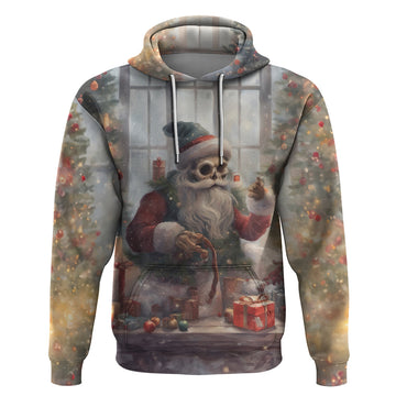 Skeleton Santa Claus Hoodie Repair For Christmas Santa Claus DT01