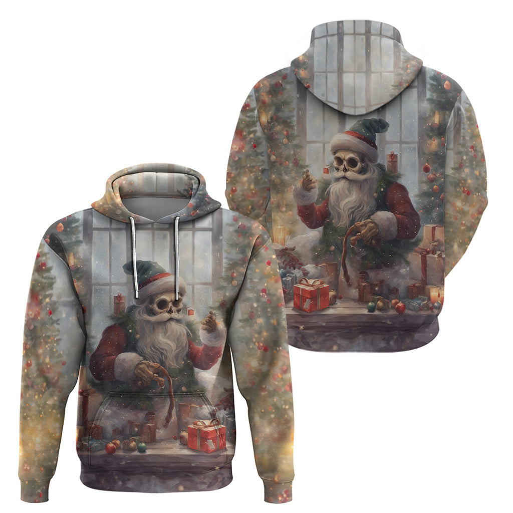 Skeleton Santa Claus Hoodie Repair For Christmas Santa Claus DT01