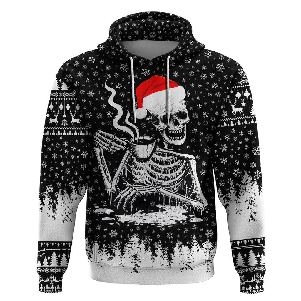 Skeleton Santa Claus Hoodie Scary Skeleton Santa Claus Coming DT01