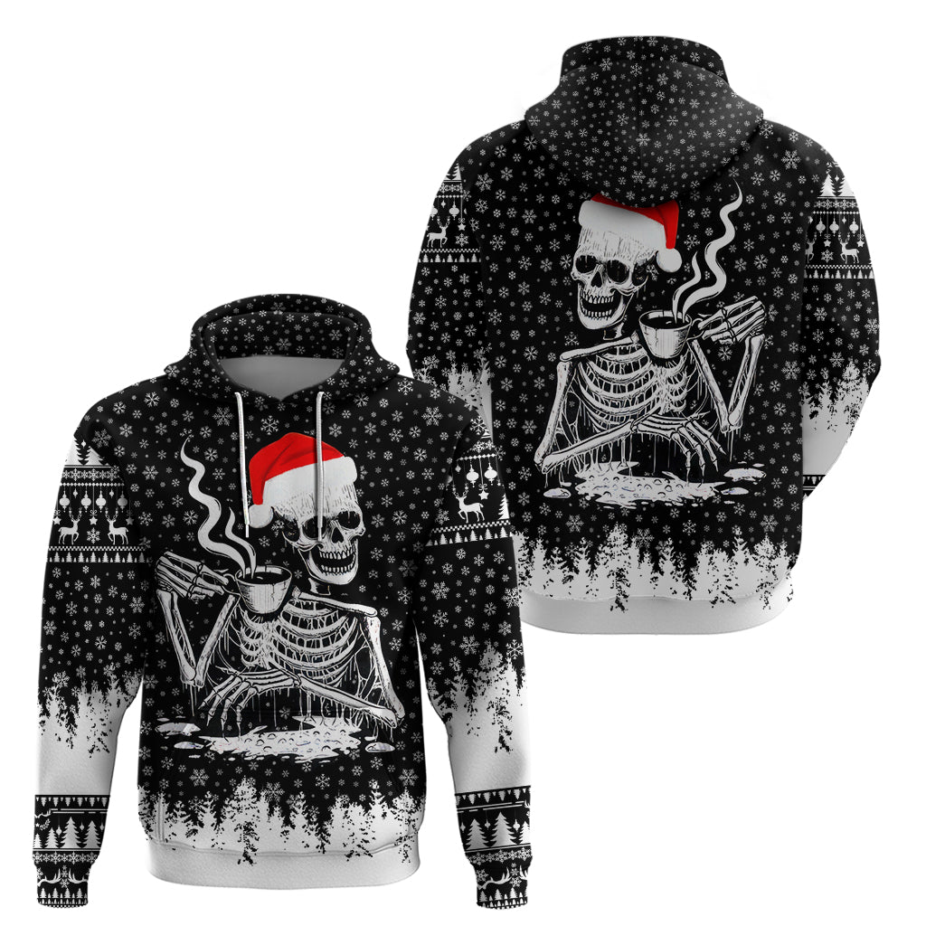Skeleton Santa Claus Hoodie Scary Skeleton Santa Claus Coming DT01