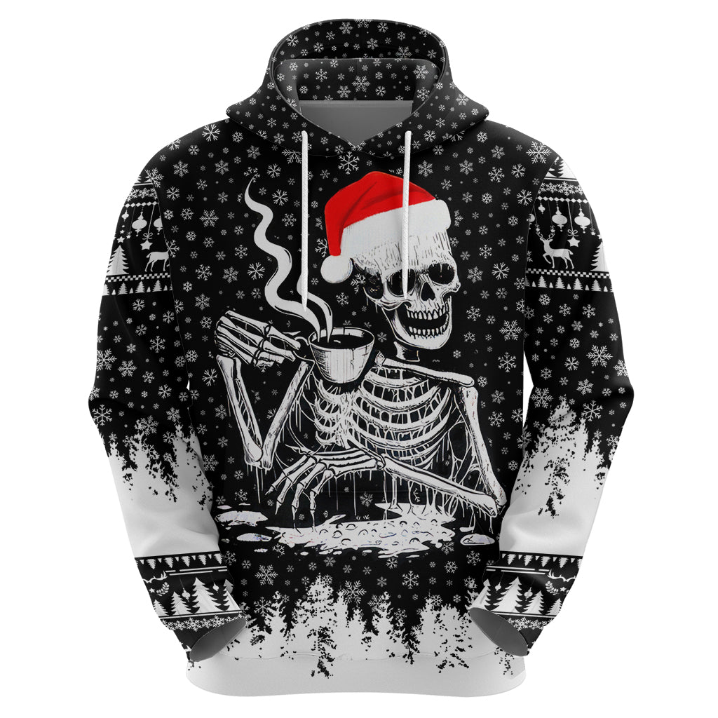 Skeleton Santa Claus Hoodie Scary Skeleton Santa Claus Coming DT01