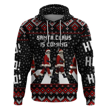 Skeleton Santa Claus Hoodie Santa Claus Is Coming Cross Street DT01