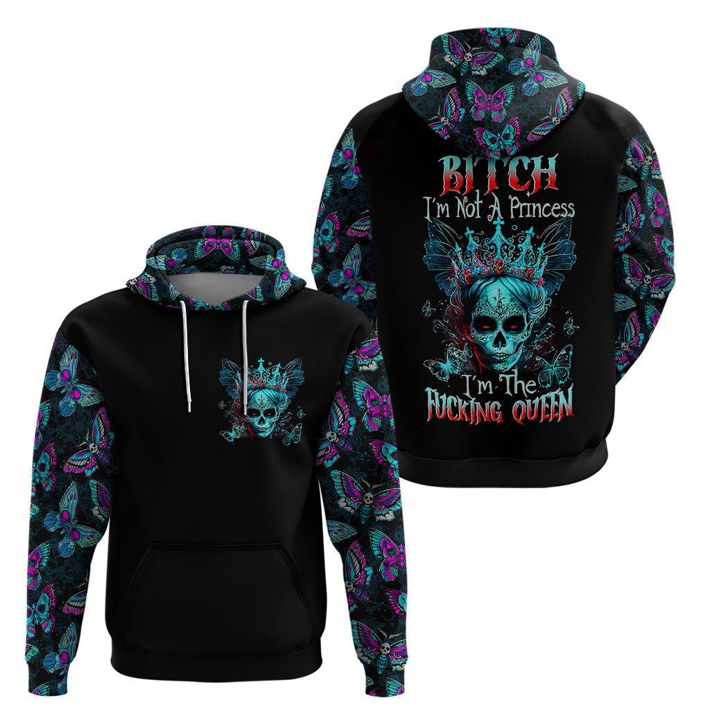 Día de los Muertos Skull Hoodie I'm Not A Princess I'm The Queen DT01
