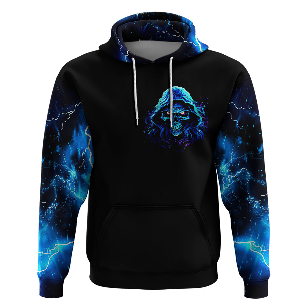 Blue Flame Skull Hoodie Blood Make You Related DT01