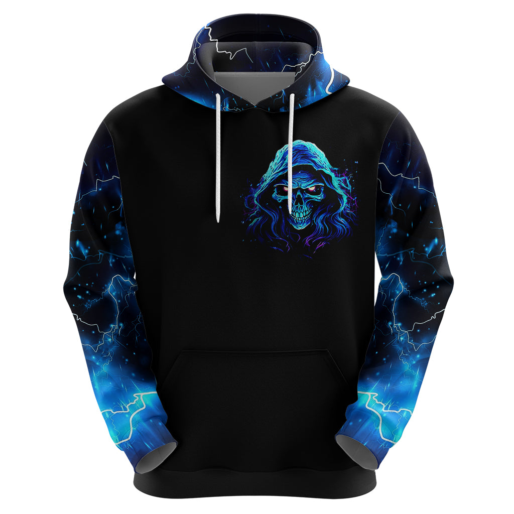 Blue Flame Skull Hoodie Blood Make You Related DT01