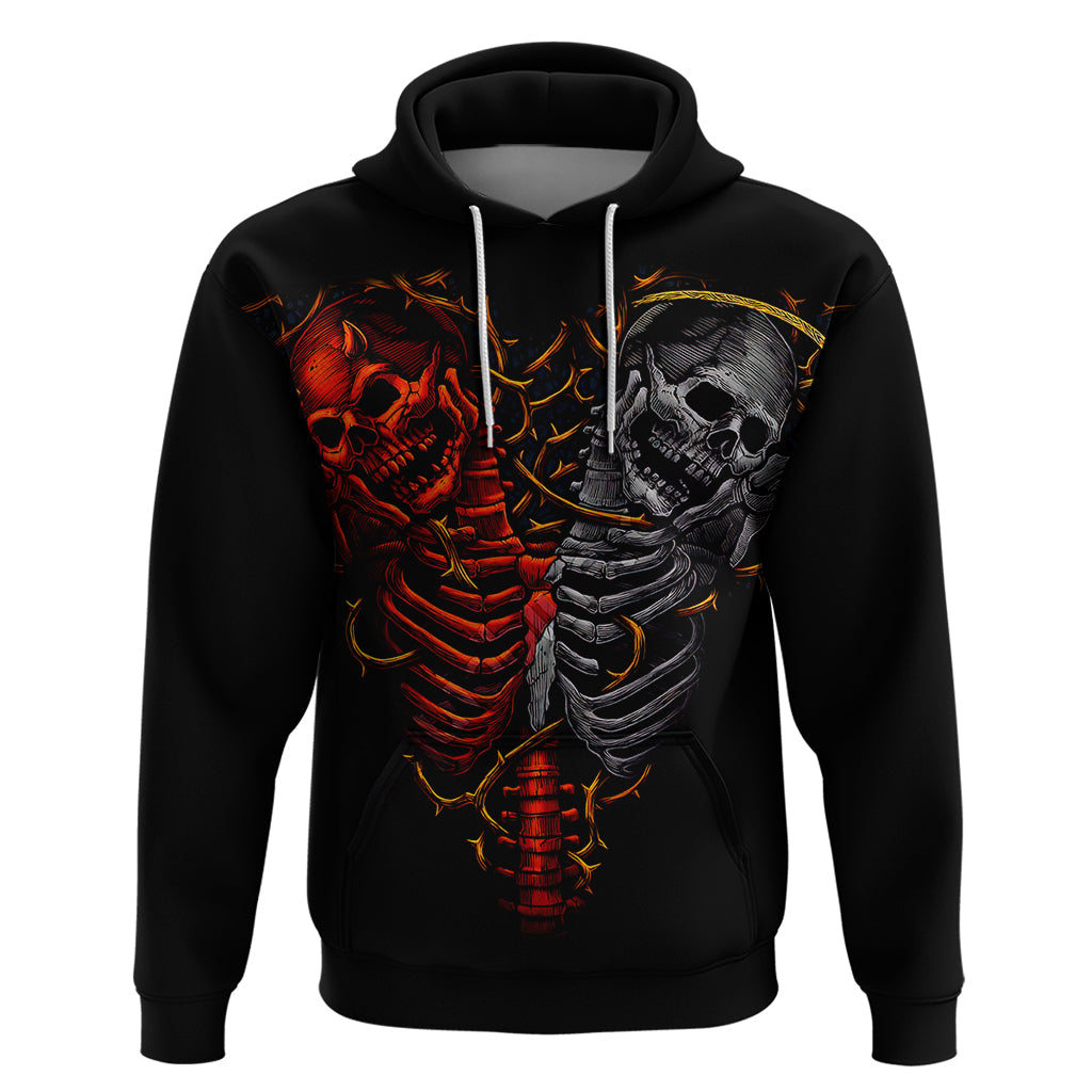 Skull Hoodie Devil And Angel Twin Skull DT01