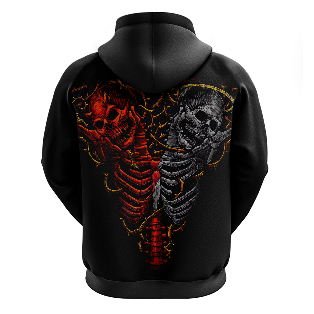 Skull Hoodie Devil And Angel Twin Skull DT01