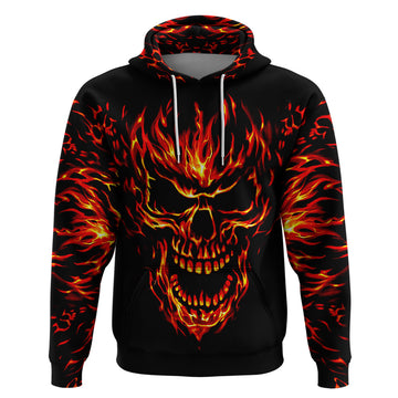 Flame Skull Hoodie SKull Face Inside Me DT01