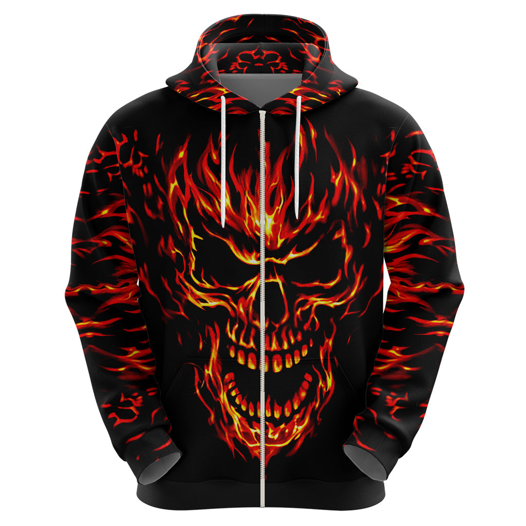 Flame Skull Hoodie SKull Face Inside Me DT01
