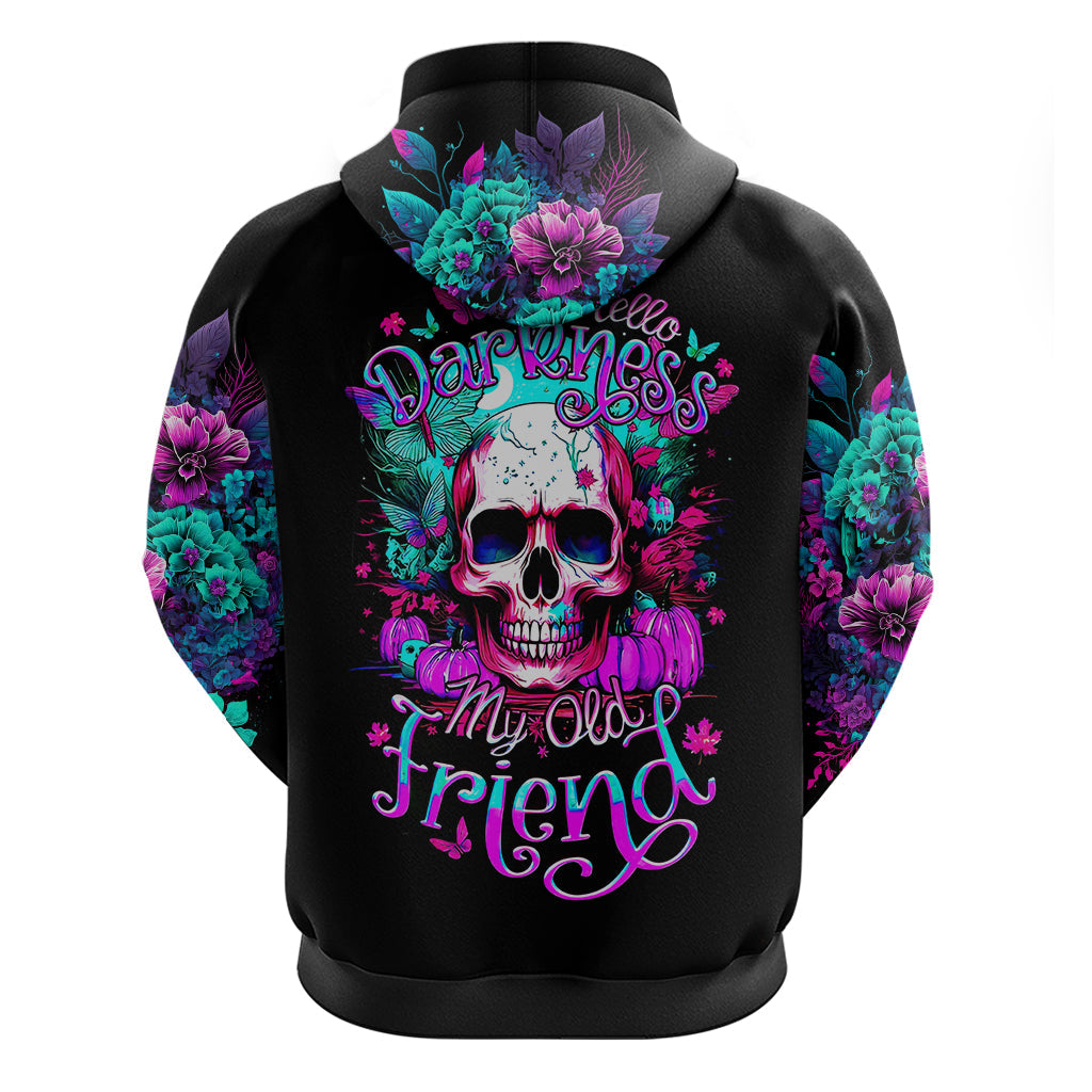 Skull Hoodie Hello Darkness My Old Friend Pinky DT01