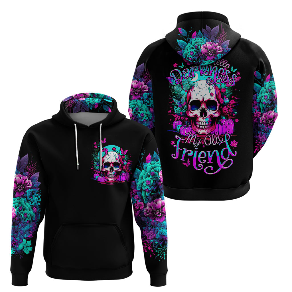 Skull Hoodie Hello Darkness My Old Friend Pinky DT01