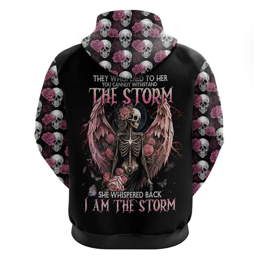 Angel Skull Hoodie She Whispered Back Iam The Storm DT01