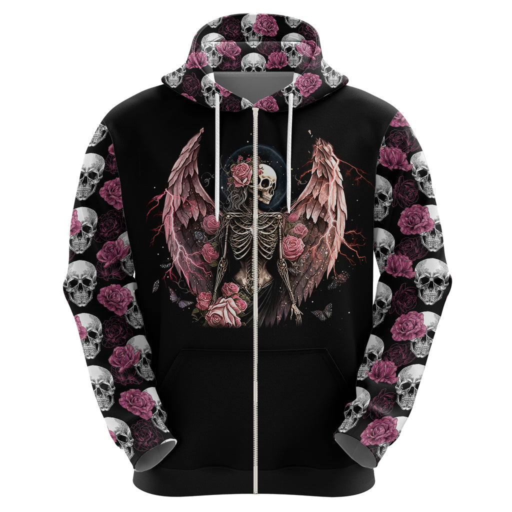 Angel Skull Hoodie She Whispered Back Iam The Storm DT01